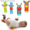 Cartoon Plush Socks Wrist Strap Rattles