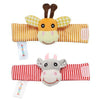 Cartoon Plush Socks Wrist Strap Rattles