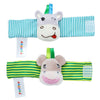 Cartoon Plush Socks Wrist Strap Rattles