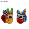 Cartoon Plush Socks Wrist Strap Rattles